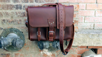 Win it: The Saddleback Thin Front Pocket Briefcase in Chestnut