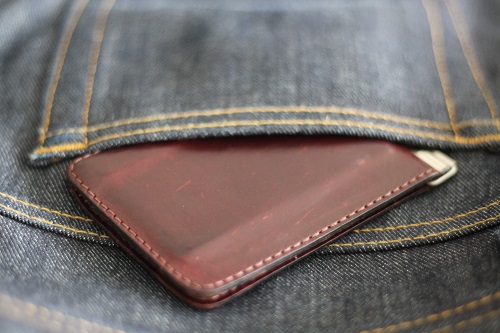 Mitchell Leather Money Clip Wallet in Premium Horween Chromexel