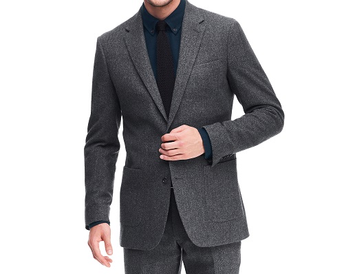 Lands' End Tailored Fit Wool Flannel Sport Coat