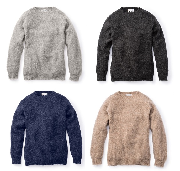 Huckberry: Scottish made Shetland Wool Sweaters