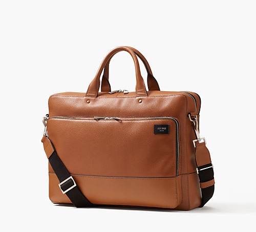 Pebbled Leather Commuter Briefcase