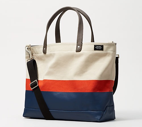 Industrial Canvas Striped Tote