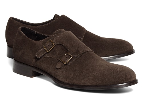 BB Made in Italy Suede Double Monk Strap Shoes