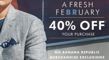 Banana Republic: 40% off with no BR Merchandise Exclusions