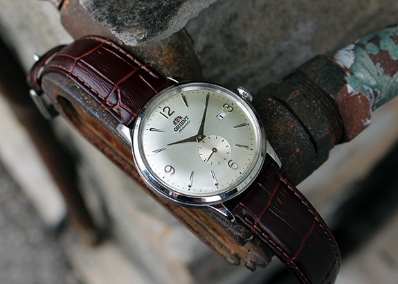 The Orient Bambino Small Seconds Champagne Dial