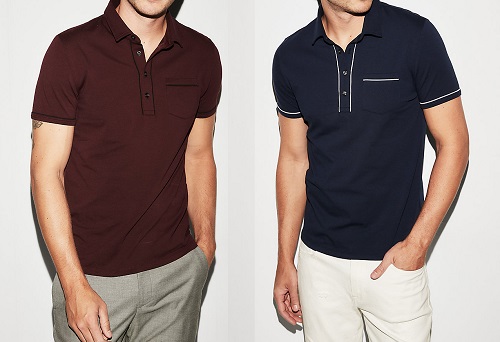 EXPRESS Piped Stretch Signature Polos