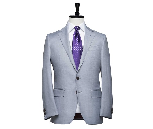 Spier & Mackay Light Heather Grey Slim Wool Suit 