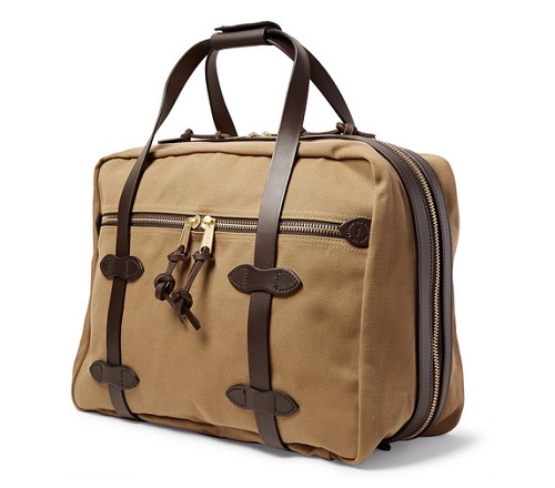 Filson Pullman Leather-Trimmed Twill Holdall