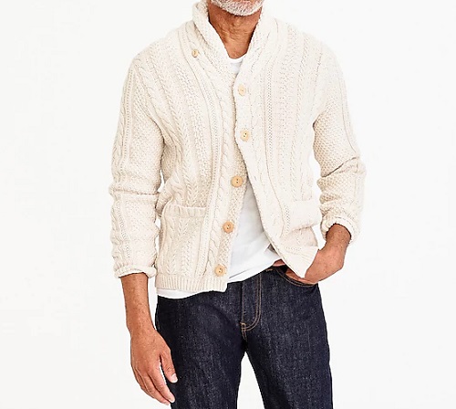 J. Crew Cable Knit Cardigan