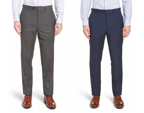 J.W.N. Made in Italy Flat Front Trousers