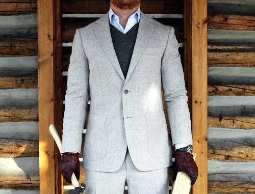Suitsupply Light Grey Flannel Suit Separates