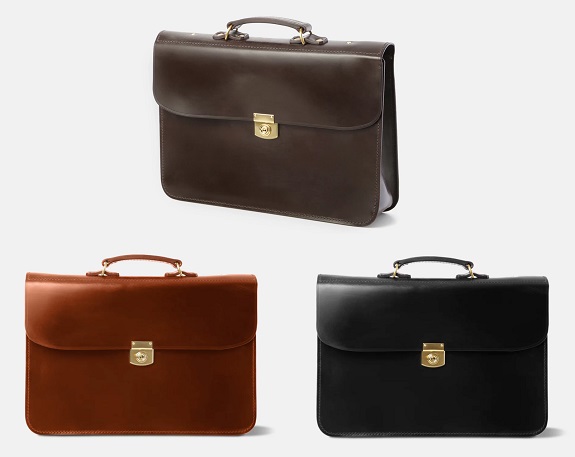 Hrothgar Stibbon Salisbury Leather Briefcase