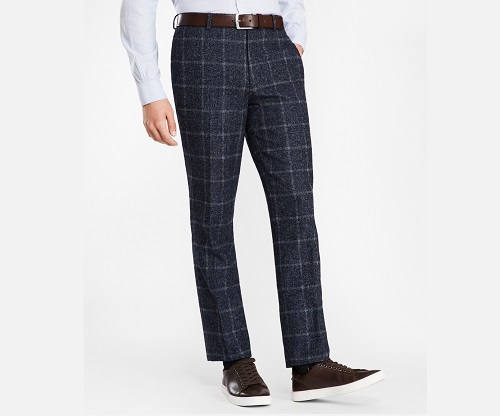 Brooks Brothers Wool Blend Plaid Trousers