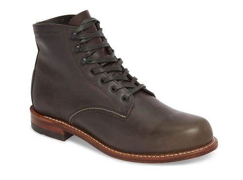 Wolverine 1000 Mile Plain Toe Boot in Charcoal