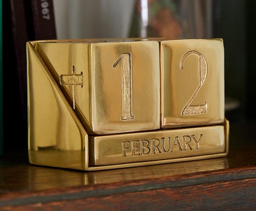 Brass Block Calendar