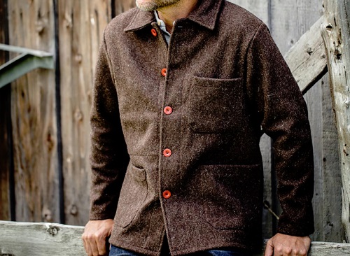 French Natural Wool Workman's Jacket