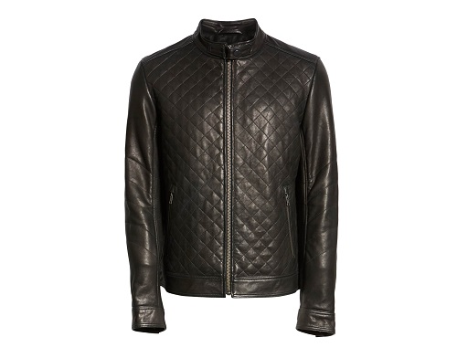 Lamarque Diamond Quilted Leather Jacket