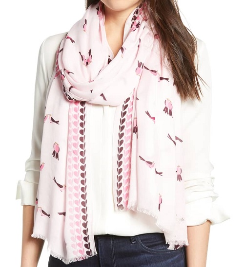 Kate Spade NY Lovebirds scarf