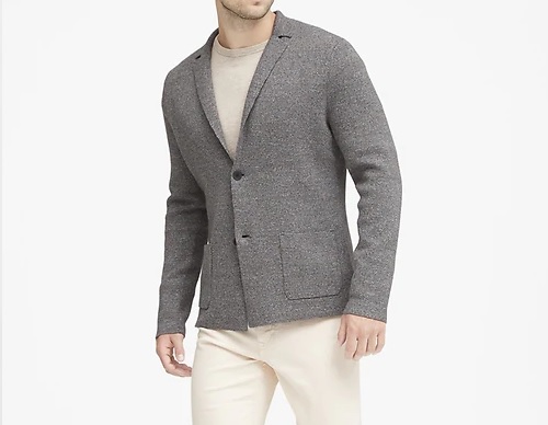 BR Organic Cotton/Nylon/Spandex Sweater Blazer
