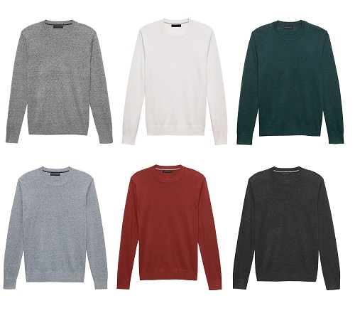 BR Silk-Linen Crew-Neck Sweater