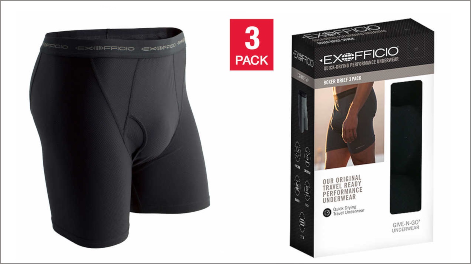 Steal Alert: ExOfficio Give-N-Go Boxer Brief 3 Pack for $21 – $30