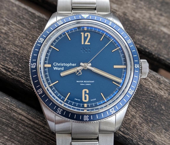 Stunning Christopher Ward C65 Trident Vintage Style Hand Wound Dive Watch Mint ! 