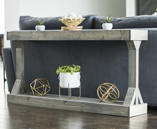 Barb Solid Wood Console Table