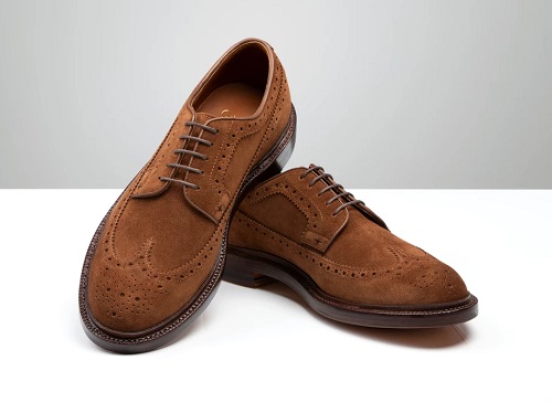 Grant Stone Longwing Bluchers in Bourbon Suede