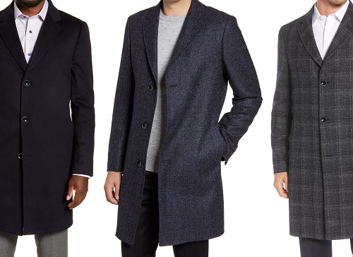 Nordstrom Signature Wool Cashmere & Wool Blend Trim Fit Topcoats