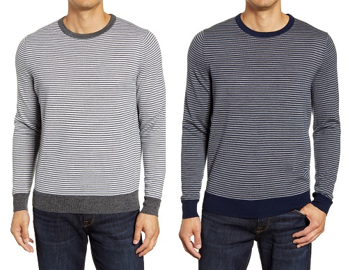 Nordstrom Regular Fit Stripe Merino Wool Blend Sweater