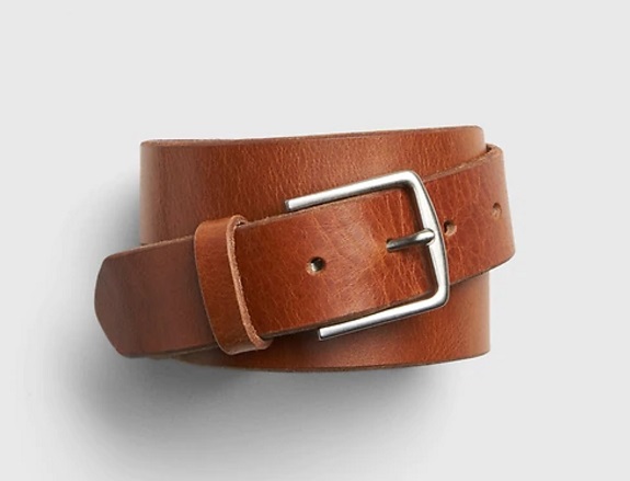 GAP Basic Leather Belt in Cognac