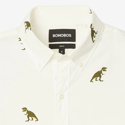 Bonobos Washed Button Down T-Rex Shirt