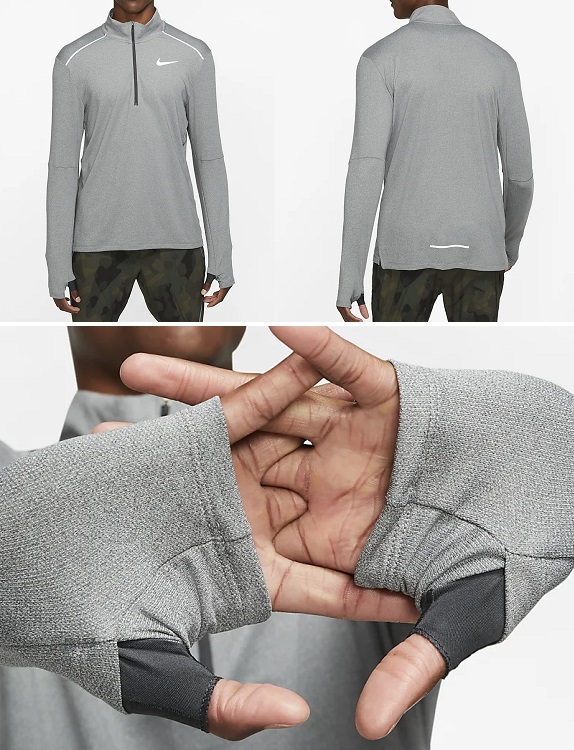 Nike Element 3.0 Half Zip in Grey
