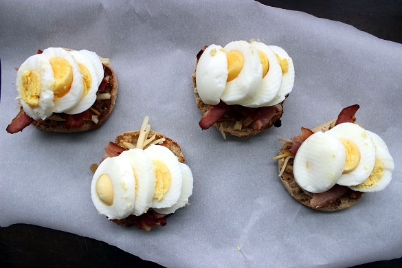 Bacon Egg and Cheese Toasts