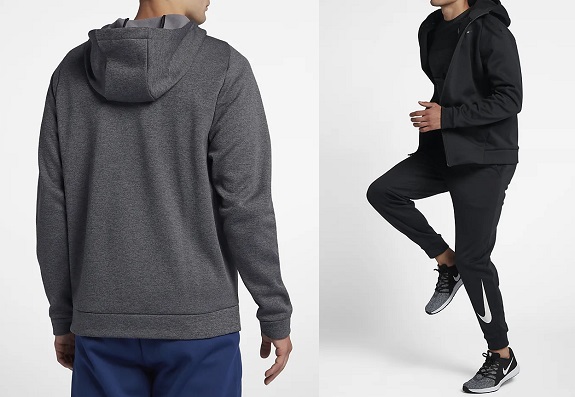 Nike Therma Full-Zip Training Hoodie in Black
