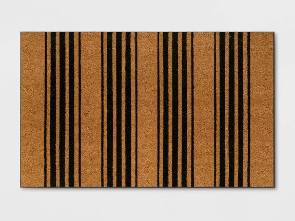 Black Stripe Door Mat