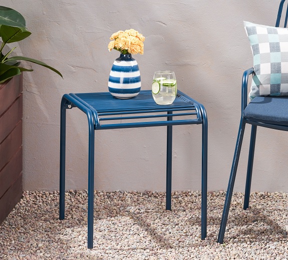 Misk Outdoor Modern Iron Side Table