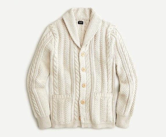 Steal Alert: J. Crew's Timeless Cable Shawl Collar Cardigan for 80 