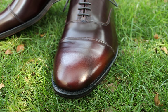 Allen Edmonds Mahogany Leather Bond Street Cap Toe men's shoe