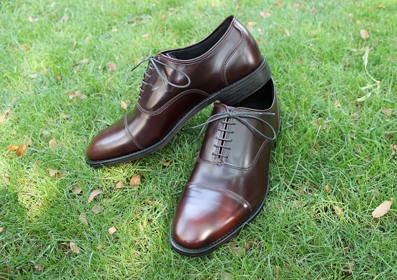 Allen Edmonds Mahogany Leather Bond Street Cap Toe men's shoe