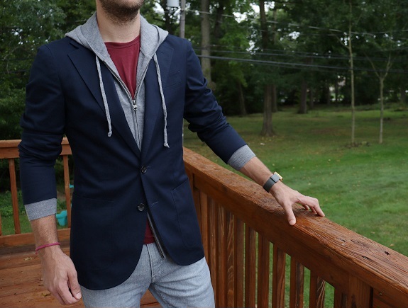 Contributor Ryan N in the Spier & Mackay Navy Stretch Cotton Sportcoat