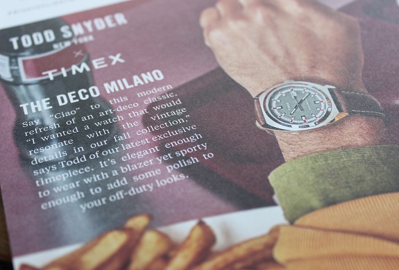 Todd Snyder: New Timex + Todd Snyder Art Deco Milano