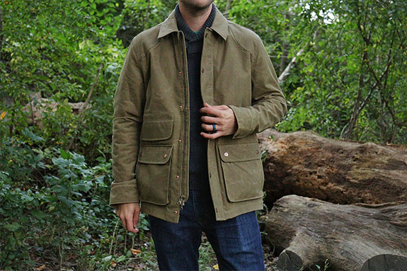 The Flint and Tinder Flannel-Lined Waxed Hudson Field Jacket