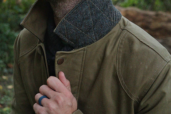 The Flint and Tinder Flannel-Lined Waxed Hudson Field Jacket