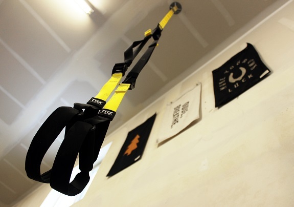 TRX hanging from ceiling