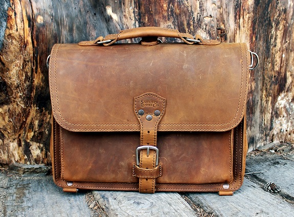 Saddleback Slim Leather Briefcase