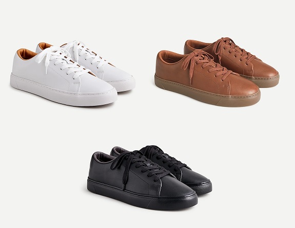 J. Crew leather court sneakers