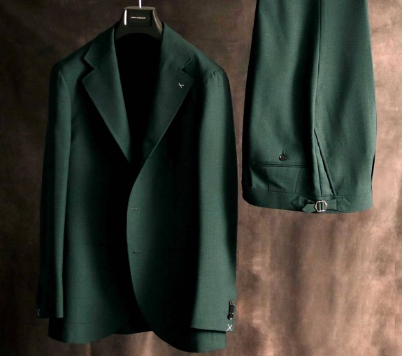 Spier & Mackay Bottle Green Fresco Wool Suit