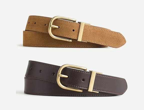 J. Crew Suede and Leather Reversible Belt