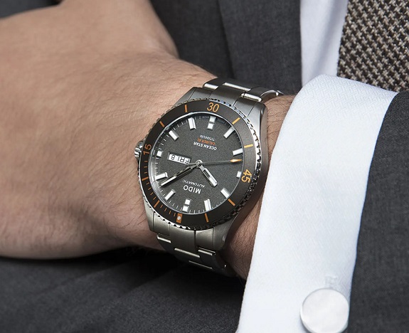 Mido Titanium Ocean Star Diver Bracelet Watch